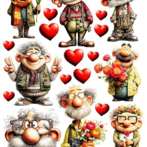 Arkusz dodatków do wycinania - Dzień Babci i Dziadka 10 - Dziadek