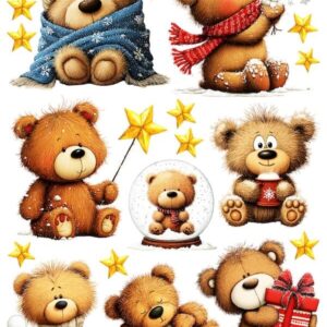 Arkusz dodatków do wycinania - Misie 04