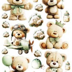 Arkusz dodatków do wycinania - Misie 05