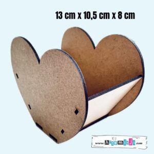 Baza do zdobienia HDF – Pudełko SERCE [13 cm x 10,5 cm x 8 cm]