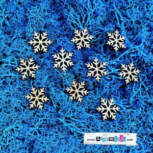 Element dekoracyjny z HDF – Śnieżynki – wysokość 2,1 cm - 10 szt.