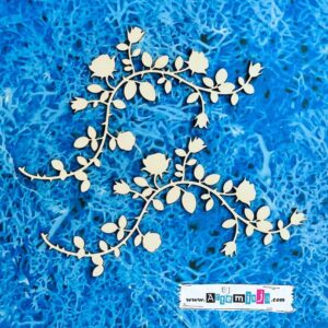 Tekturka: Gałązki 39 - Krzew róży 2 szt.