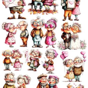 Arkusz dodatków do wycinania - Dzień Babci i Dziadka 11