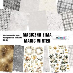 MAGICZNA ZIMA - ZESTAW PAPIERÓW DO DRUKU ARTEMISJA DIGITAL - 15 arkuszy