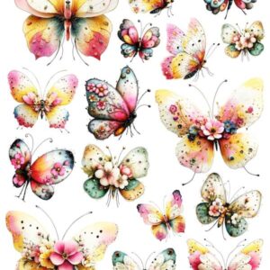 Arkusz dodatków do wycinania - Motyle 04 - Wiosenne