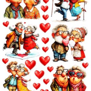 Arkusz dodatków do wycinania - Miłość 08 - Rocznica ślubu