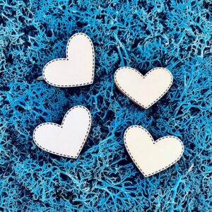 Tekturka: Miłość 33 - Serduszka z efektem radełka - 4 szt.