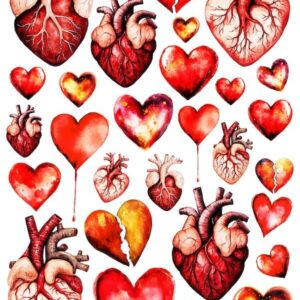 Arkusz dodatków do wycinania - Miłość 09 - Serca