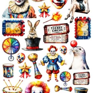 Arkusz dodatków do wycinania - Impreza 13 - Cyrkowa rozrywka