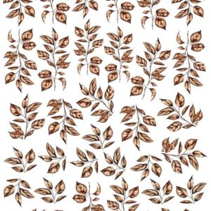 Arkusz dodatków do wycinania - Listki 28 - Brązowe (kawowe)