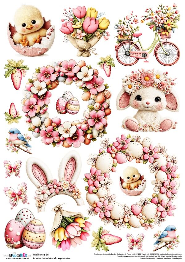 Arkusz dodatków do wycinania - Wielkanoc 18