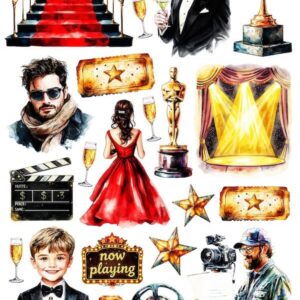 Arkusz dodatków do wycinania - Zawody 18 - Aktor, aktorka, reżyser, reżyserka