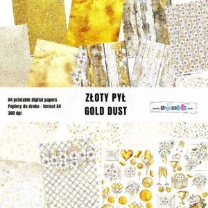 ZŁOTY PYŁ - ZESTAW PAPIERÓW DO DRUKU ARTEMISJA DIGITAL - 16 arkuszy