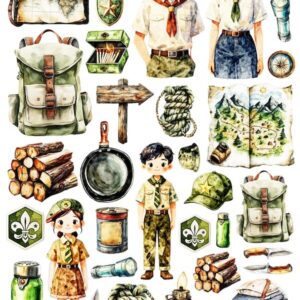 Arkusz dodatków do wycinania - Młodzież 13 - Harcerstwo