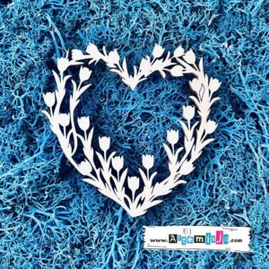 Tekturka: Ramka serce 03 - Tulipany