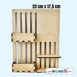 Baza do zdobienia - PÓŁECZKA NA KLUCZE 23,0 cm x 17,5 cm