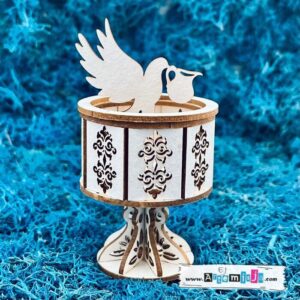 Tekturka: Chrzcielnica 3D z gołębiem do exploding box [regulowana wysokość]