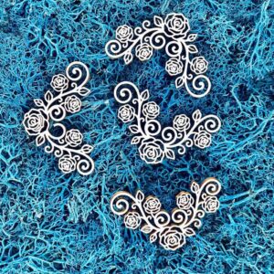 Tekturka: Ornamenty 17 - Narożniki róże - 4 szt.