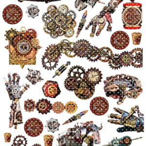 Arkusz dodatków do wycinania - Vintage steampunk SET 01
