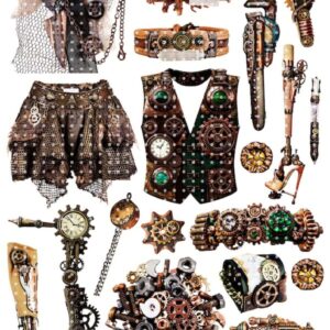 Arkusz dodatków do wycinania - Vintage steampunk SET 02