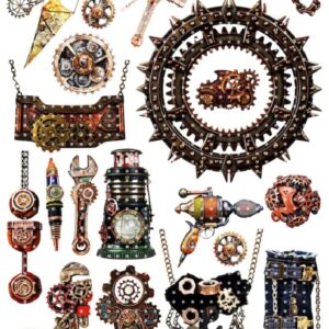 Arkusz dodatków do wycinania - Vintage steampunk SET 03