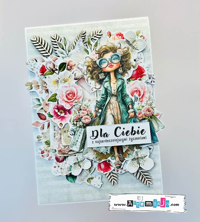 Zestaw - Make a Card 01 - Vintage Rose - Arkusz dodatków do wycinania - obrazek 3