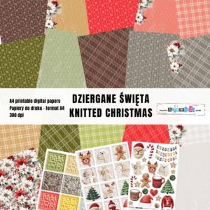 DZIERGANE ŚWIĘTA - ZESTAW PAPIERÓW DO DRUKU ARTEMISJA DIGITAL - 20 arkuszy