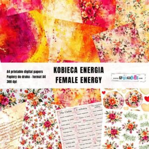 KOBIECA ENERGIA - ZESTAW PAPIERÓW DO DRUKU ARTEMISJA DIGITAL - 14 arkuszy