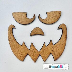 Elementy ozdobne HDF - Wizerunek dyni HALLOWEEN małe