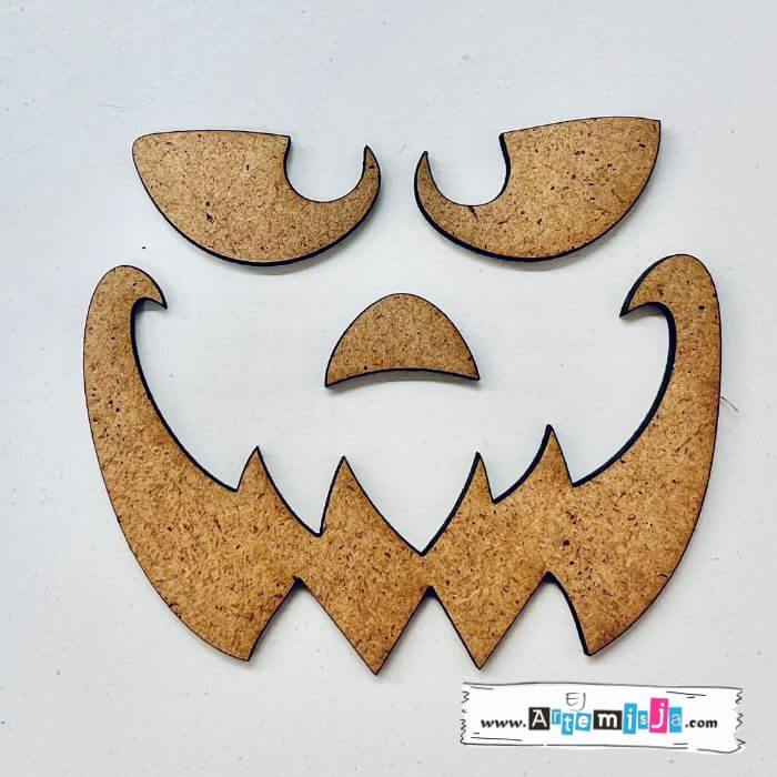 Elementy ozdobne HDF - Wizerunek dyni HALLOWEEN małe