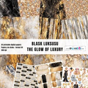 BLASK LUKSUSU - ZESTAW PAPIERÓW DO DRUKU ARTEMISJA DIGITAL - 16 arkuszy