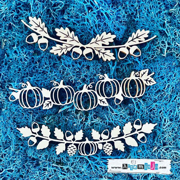 Tekturka: Ornamenty 24 - Jesienne banerki LISTKI I DYNIE